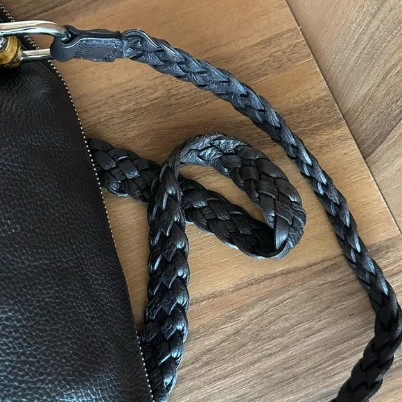 ❌SOLD ❌Gucci Brown Leather Tote with Braided Handles - Picture 6 of 16